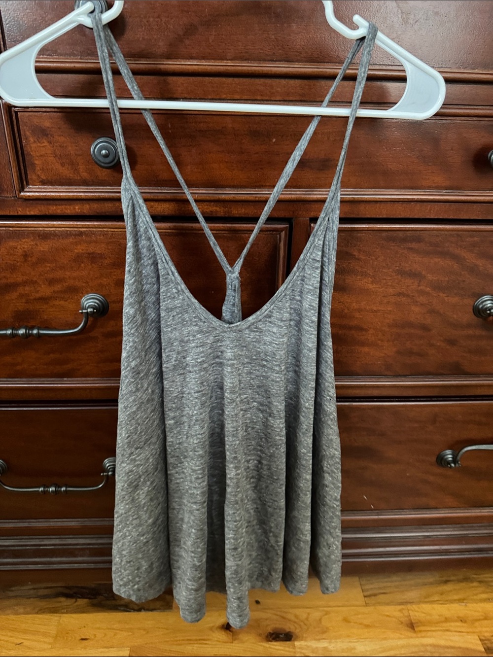 We The Free Heather Gray Double-Strap Swing Cami